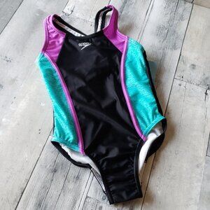 NWT - Girls Speedo Racerback Swim Suit - Size XL (16)